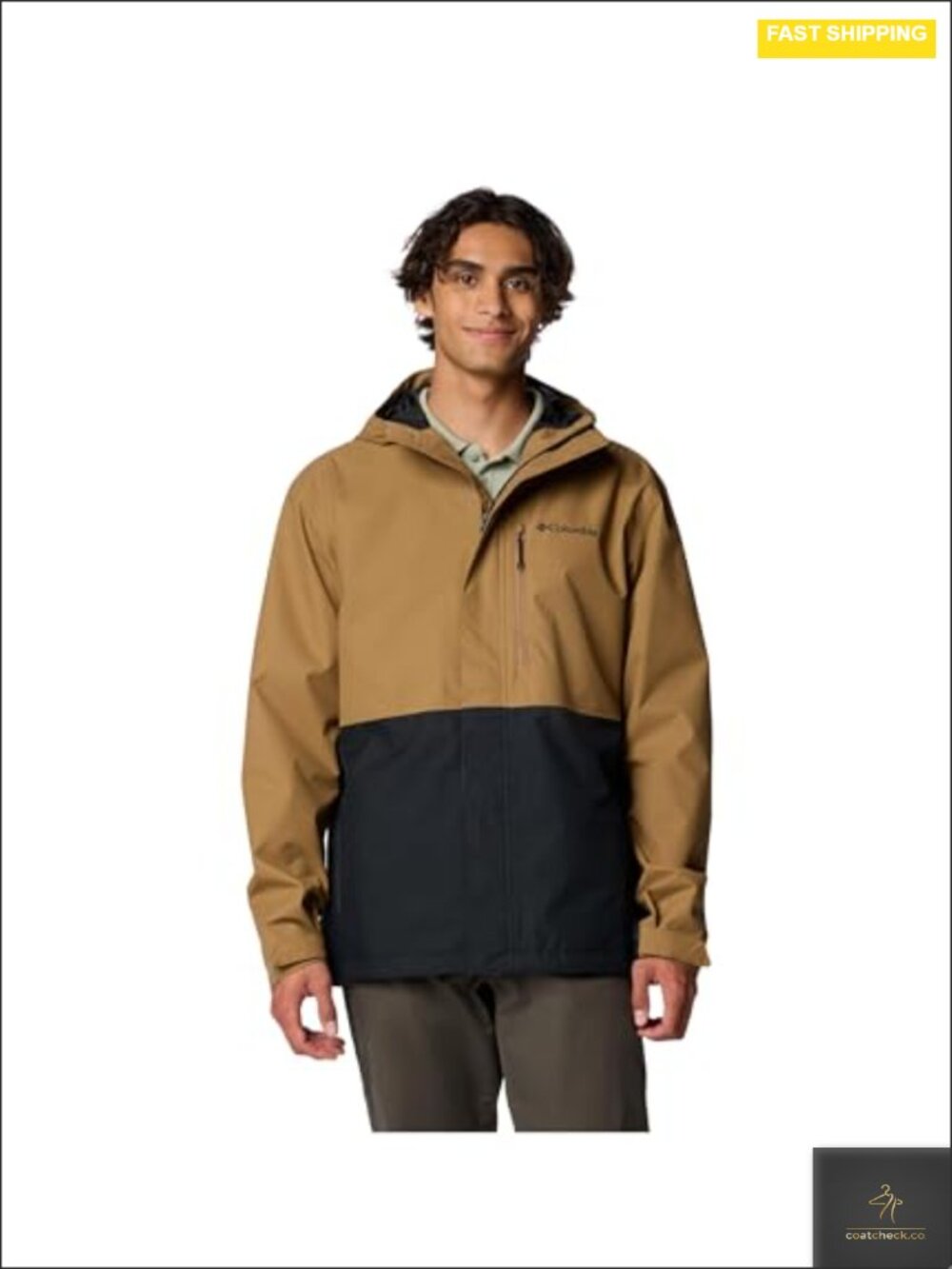 Men's Waterproof Rain Jacket Omni-Tech Hooded Packable